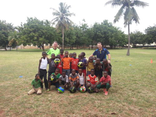Football clinic with children from Sala Sala